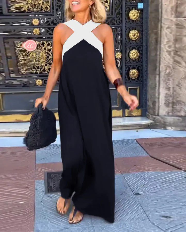 Harriet crossed front maxi dress 10
