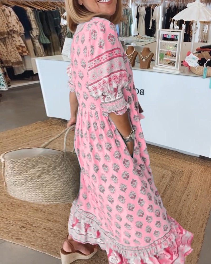 Lena floral V-neck maxi dress 12