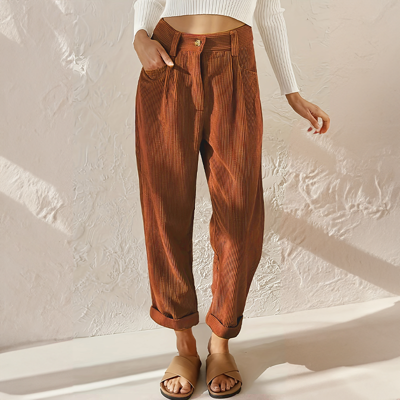 Matilda corduroy high waist trousers 7