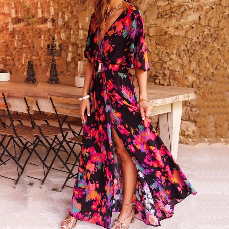 Elspeth wrap maxi dress 2