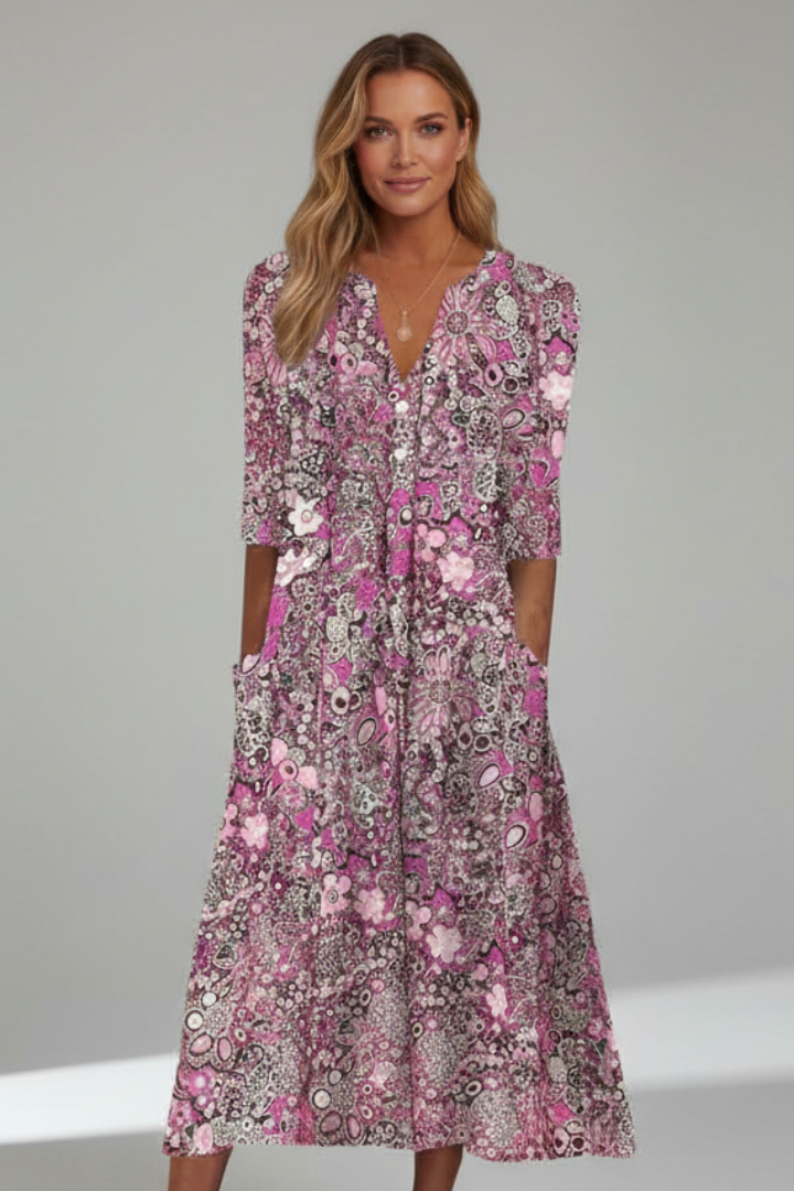 Marlowe printed flared maxi dress 7