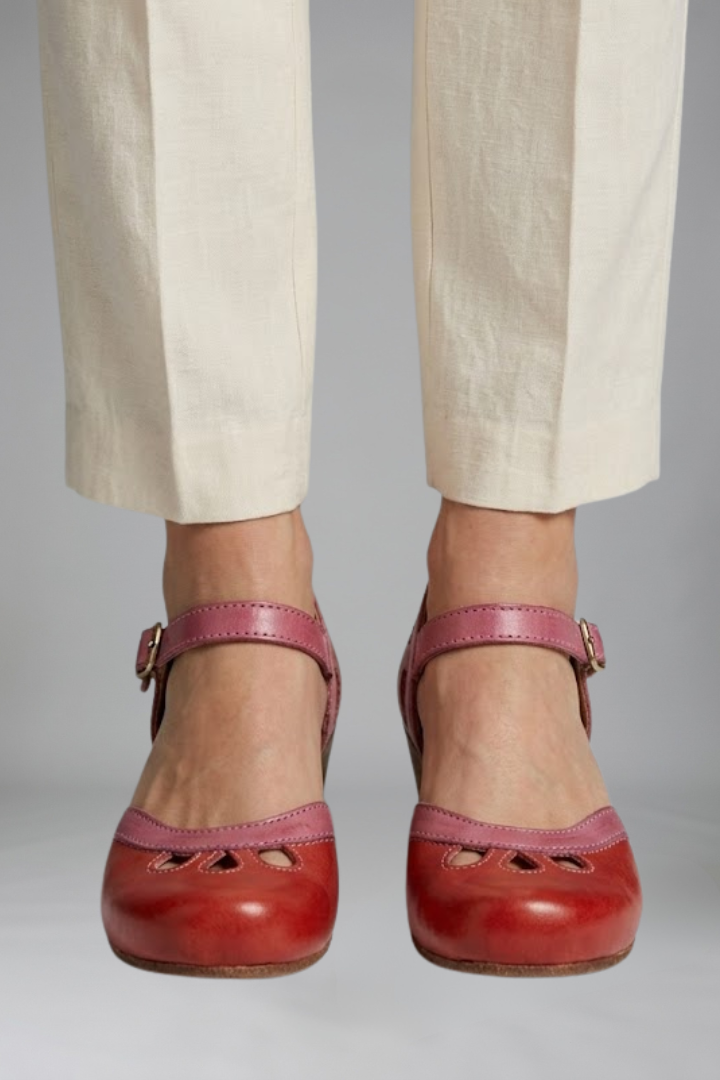 Nina buckle closed toe sandal 9