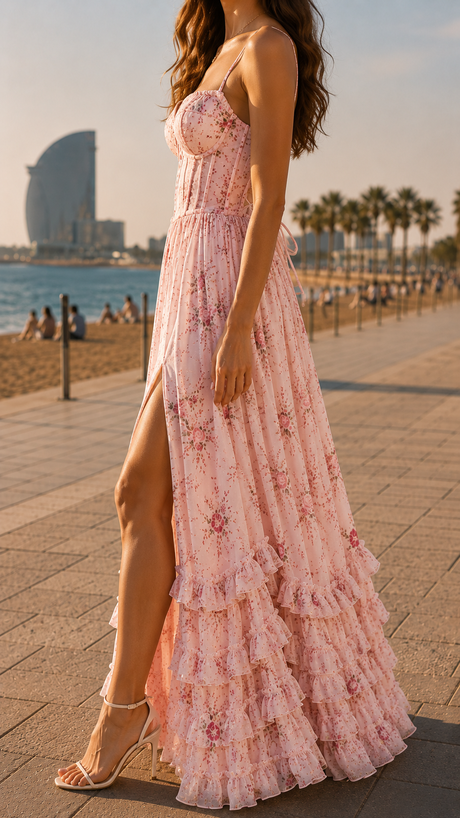 Perrie floral corset maxi dress 8
