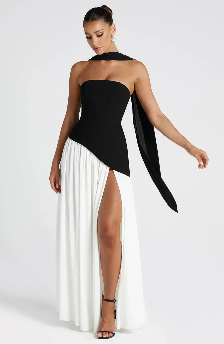Odette strapless two-tone evening gown 7