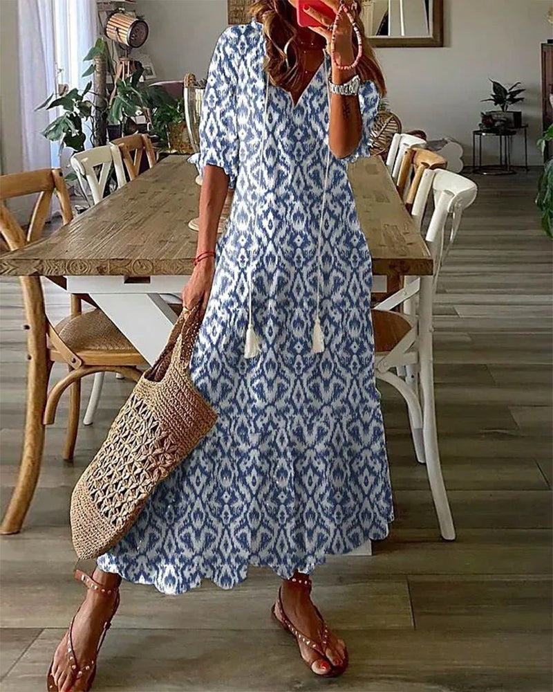 Flora bohemian cotton maxi dress 4
