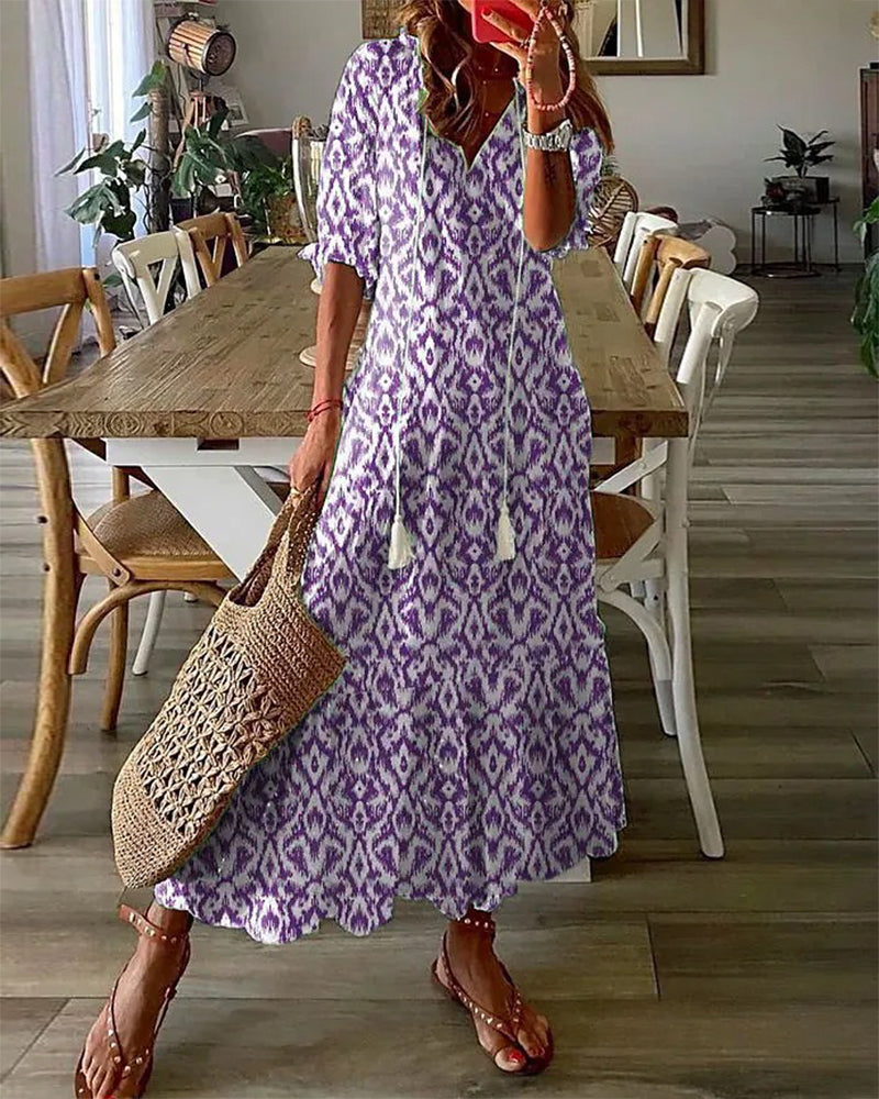 Flora bohemian cotton maxi dress 3