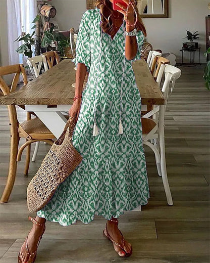 Flora bohemian cotton maxi dress 5