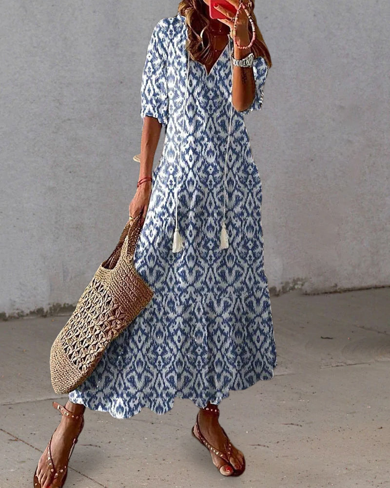 Flora bohemian cotton maxi dress 1