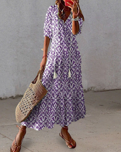 Flora bohemian cotton maxi dress 6