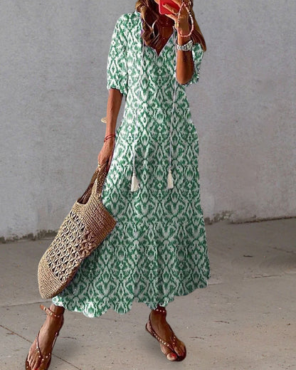 Flora bohemian cotton maxi dress 2