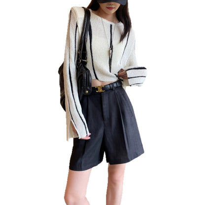 Quinn linen blend wide leg shorts 6
