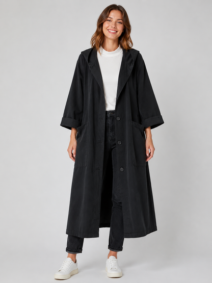 Violet long waterproof trench coat 2