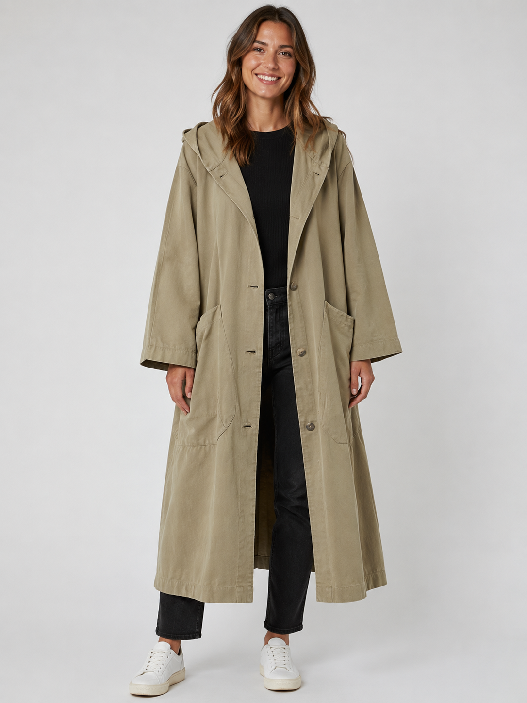 Violet long waterproof trench coat 1