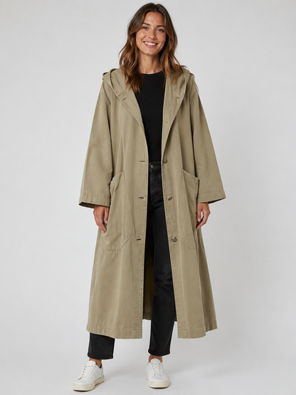 Violet long waterproof trench coat 1