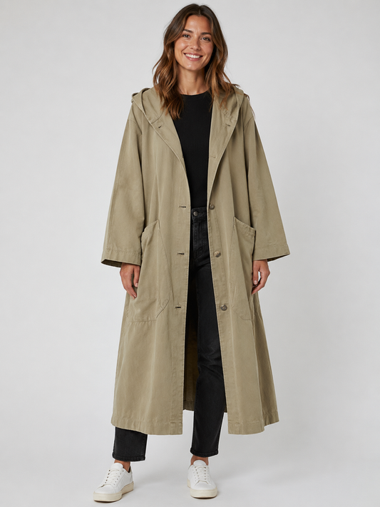 Violet long waterproof trench coat 1
