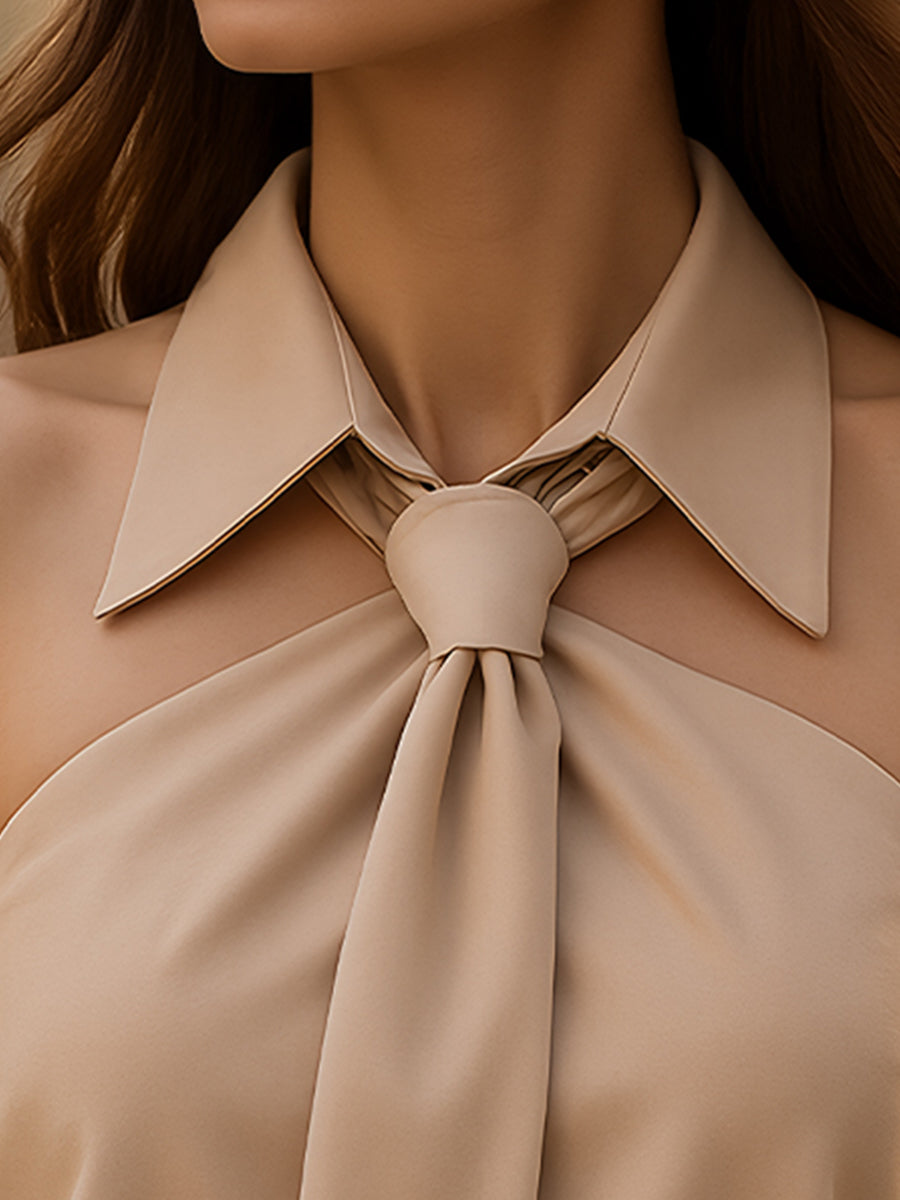 Harper halter blouse with neck tie 2