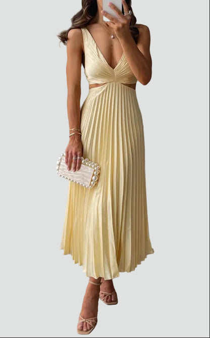 Esther pleated midi gala dress 7