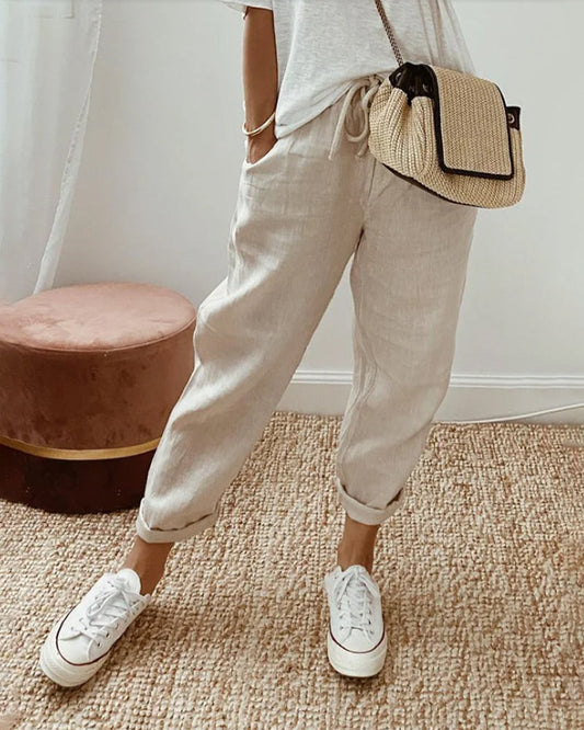 Bonnie drawstring tapered trousers 1