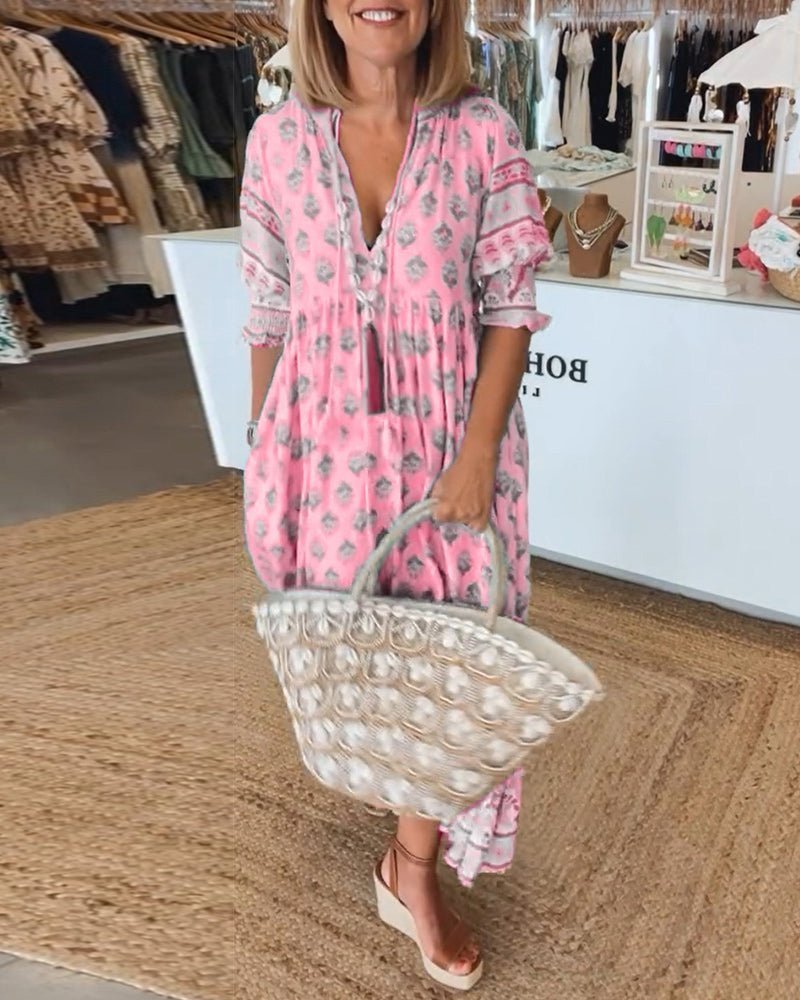 Lena floral V-neck maxi dress 3