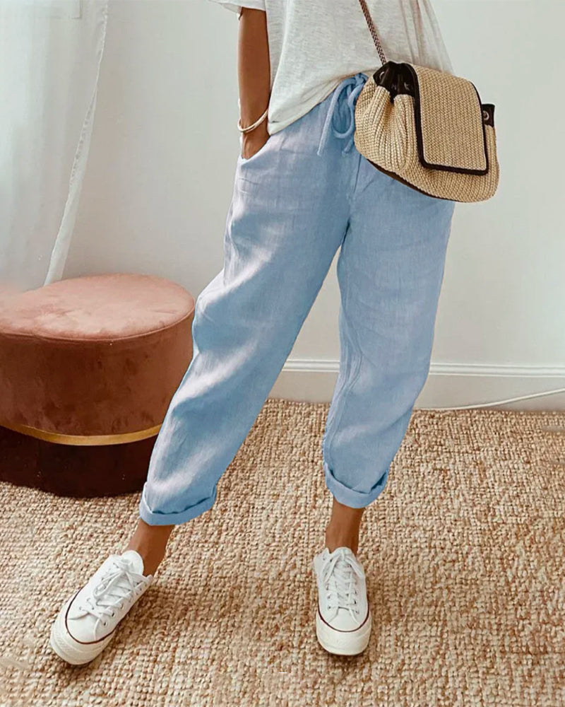 Bonnie drawstring tapered trousers 3