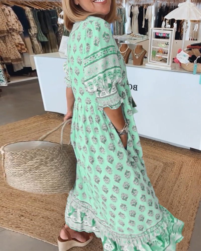 Lena floral V-neck maxi dress 8