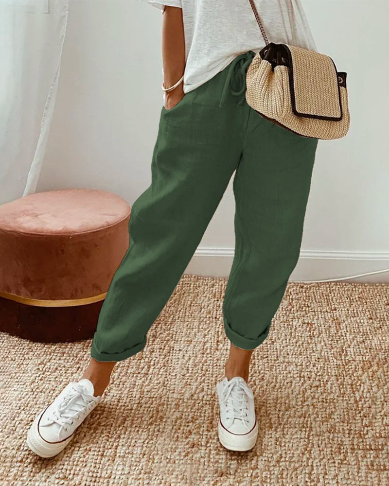 Bonnie drawstring tapered trousers 5