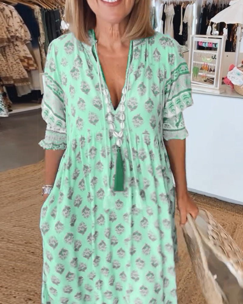 Lena floral V-neck maxi dress 7