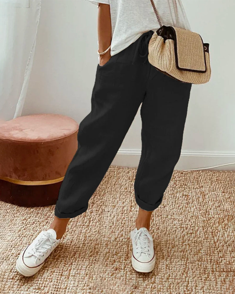 Bonnie drawstring tapered trousers 2