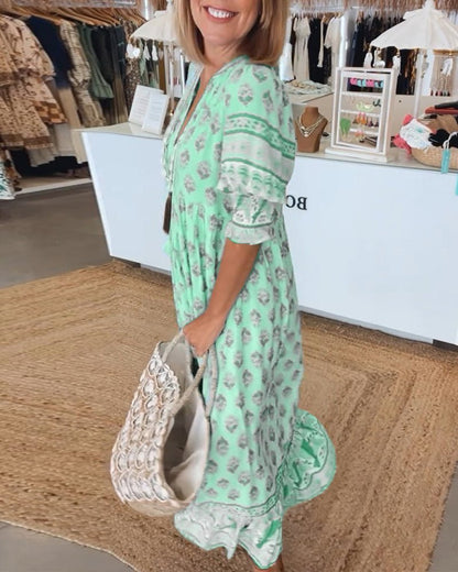 Lena floral V-neck maxi dress 9