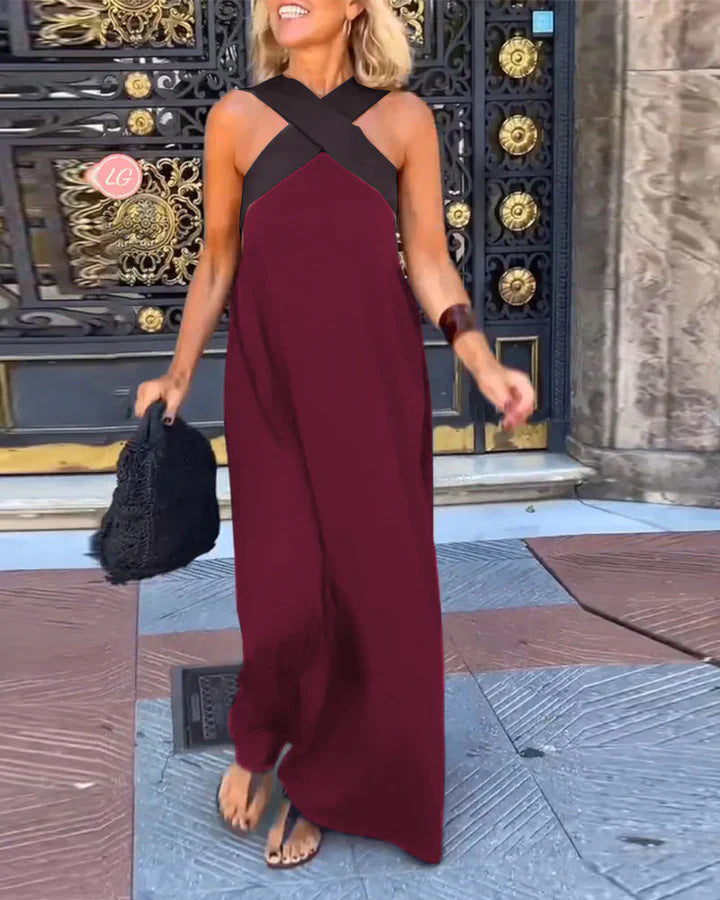 Harriet crossed front maxi dress 9