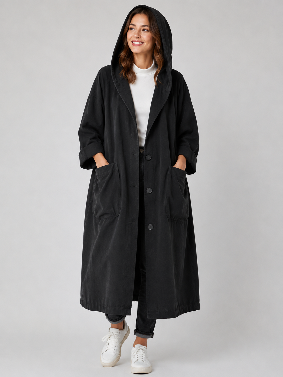 Violet long waterproof trench coat 4