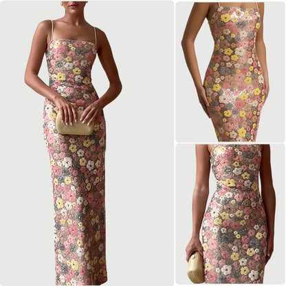 Sable sequin petal print maxi dress 2