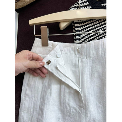 Lucia high waist linen shorts 4