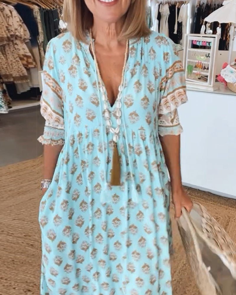 Lena floral V-neck maxi dress 5