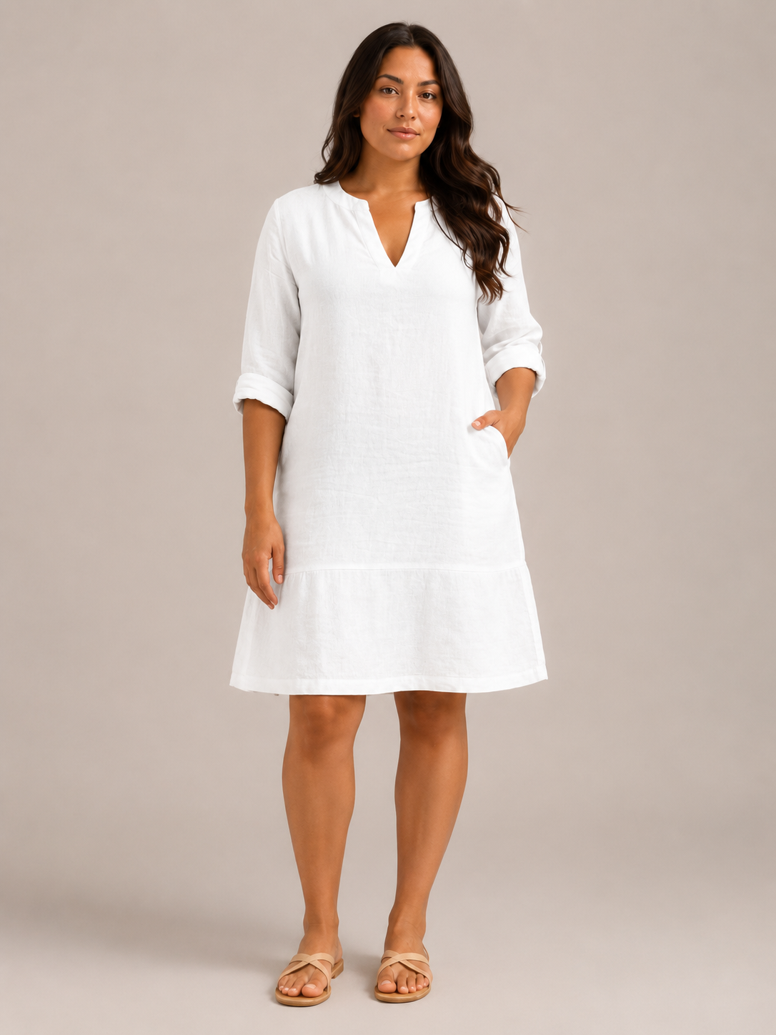 Prue V-neck summer midi dress 6