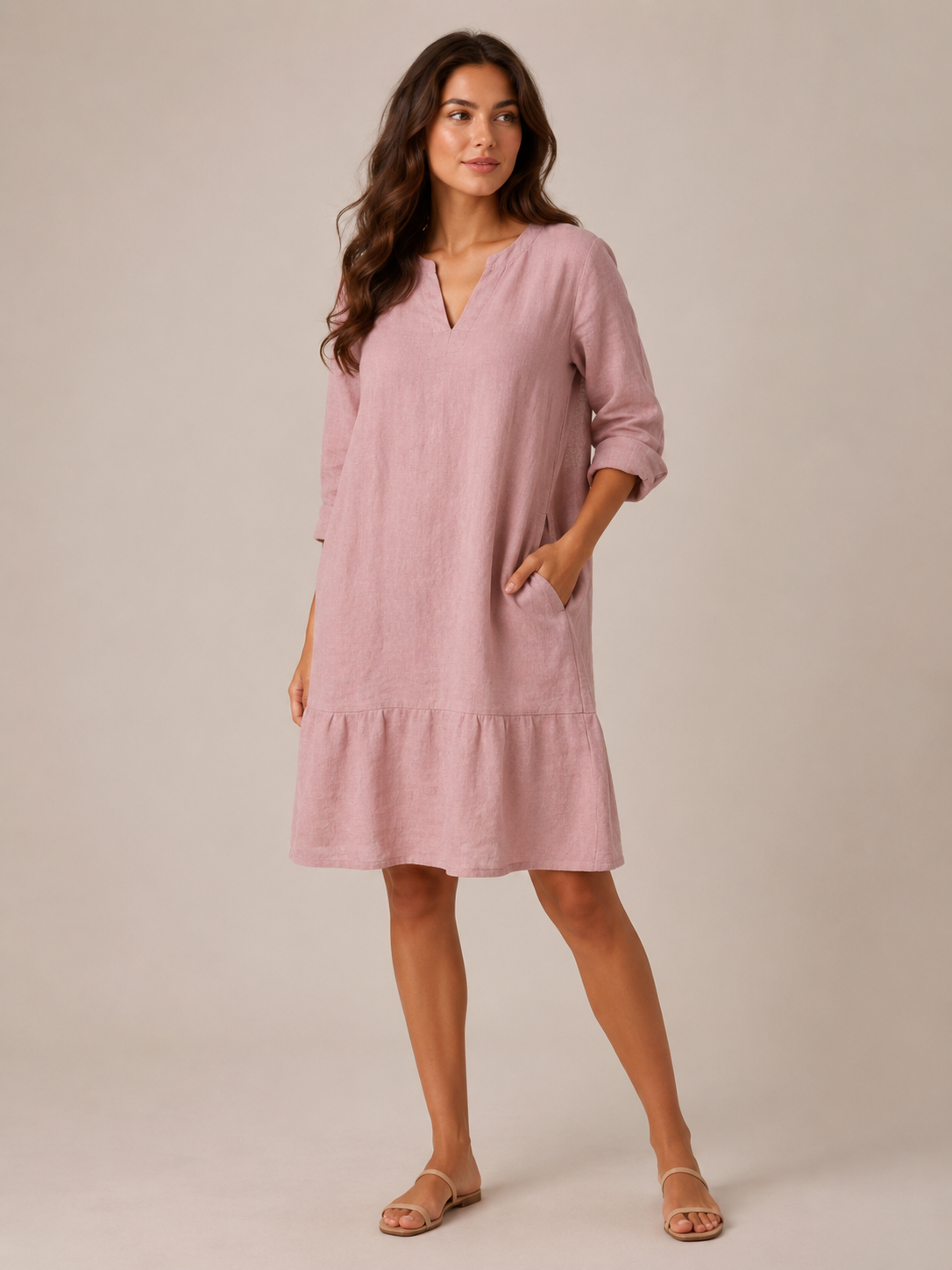 Prue V-neck summer midi dress 5