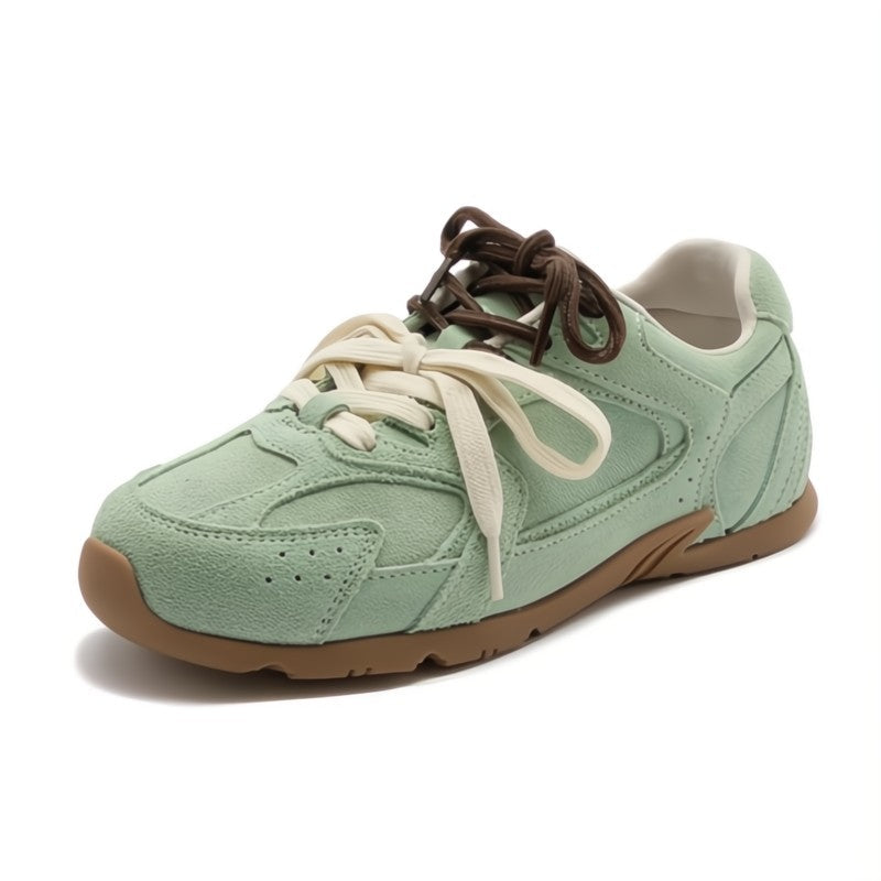 Fern suede-look double lace sneakers 2
