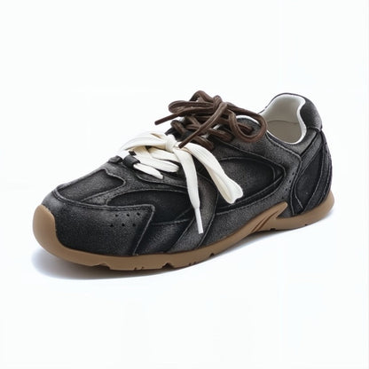 Fern suede-look double lace sneakers 4