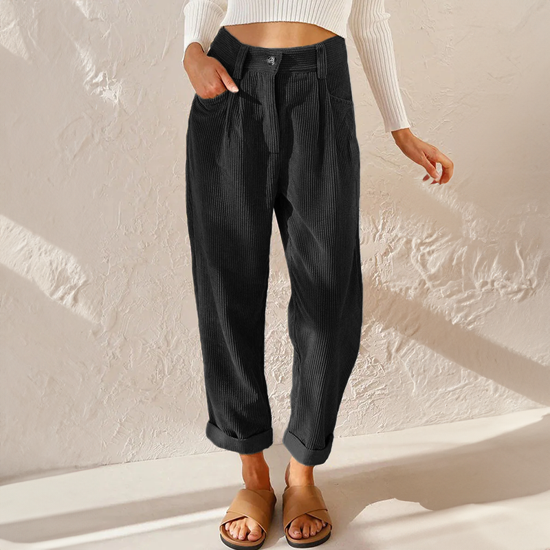 Matilda corduroy high waist trousers 1