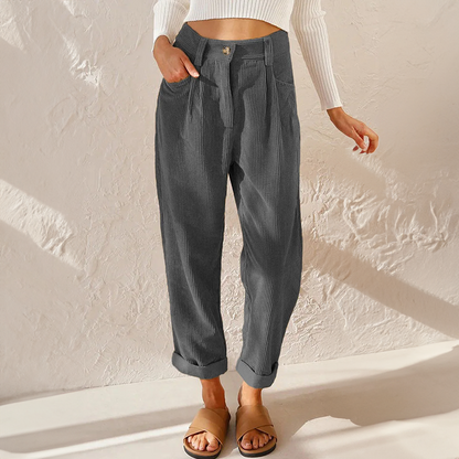 Matilda corduroy high waist trousers 2