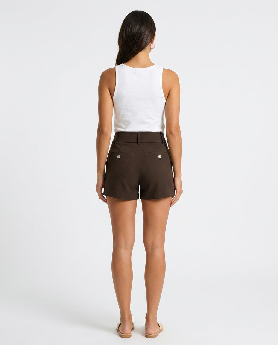 Juliet fitted double button shorts 6