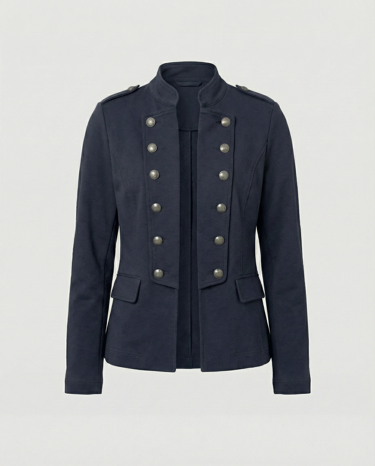 India stand collar blazer 2