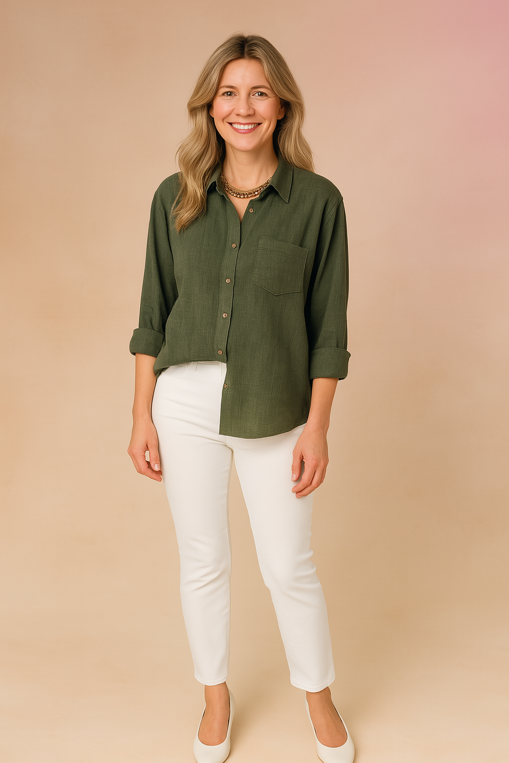 Sofia loose shirt blouse with pocket 5