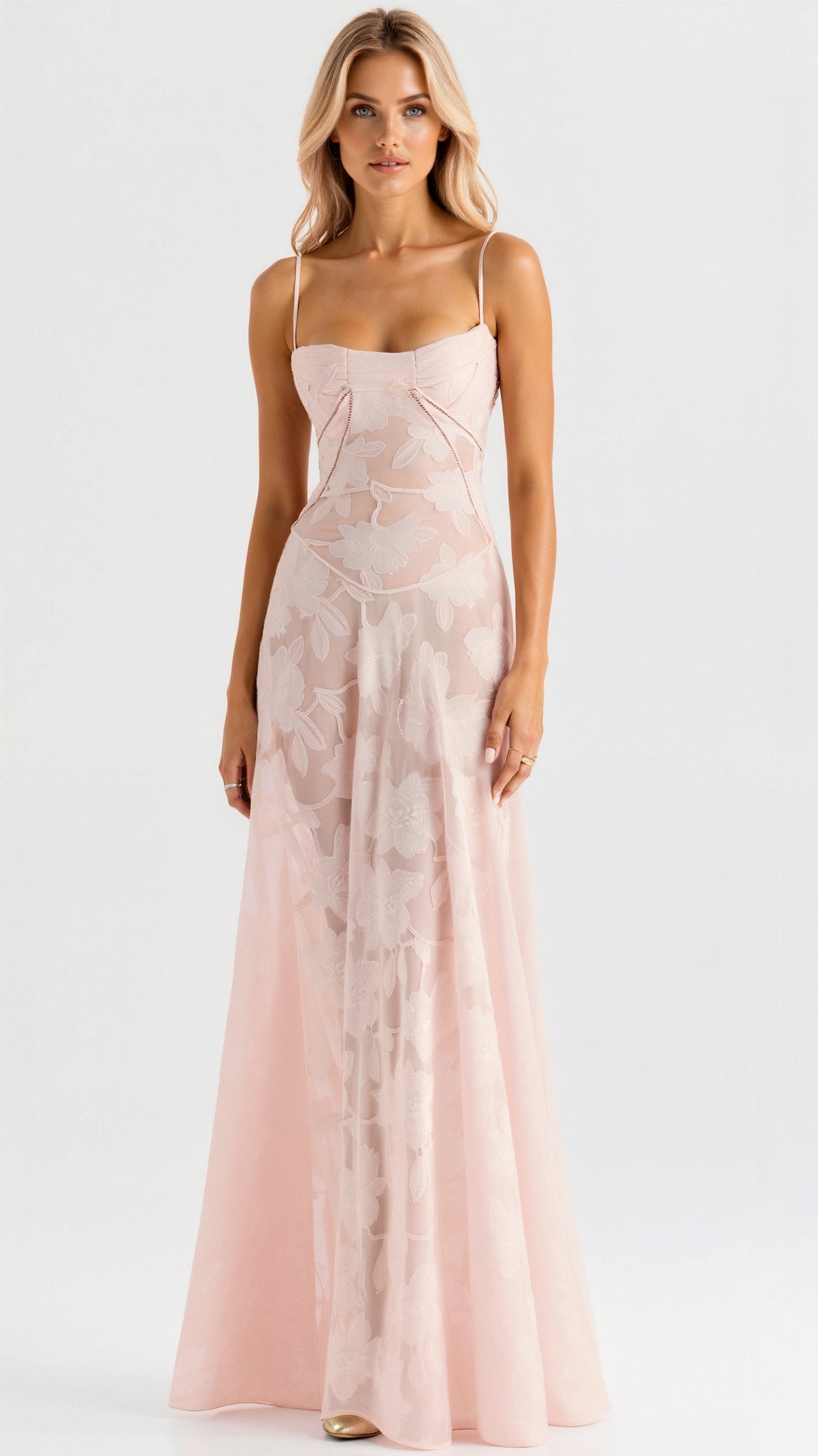 Thalia embroidered floral maxi dress 3