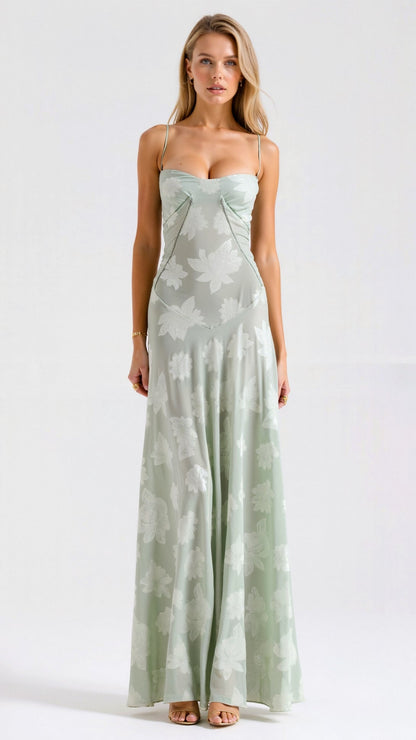 Thalia embroidered floral maxi dress 2