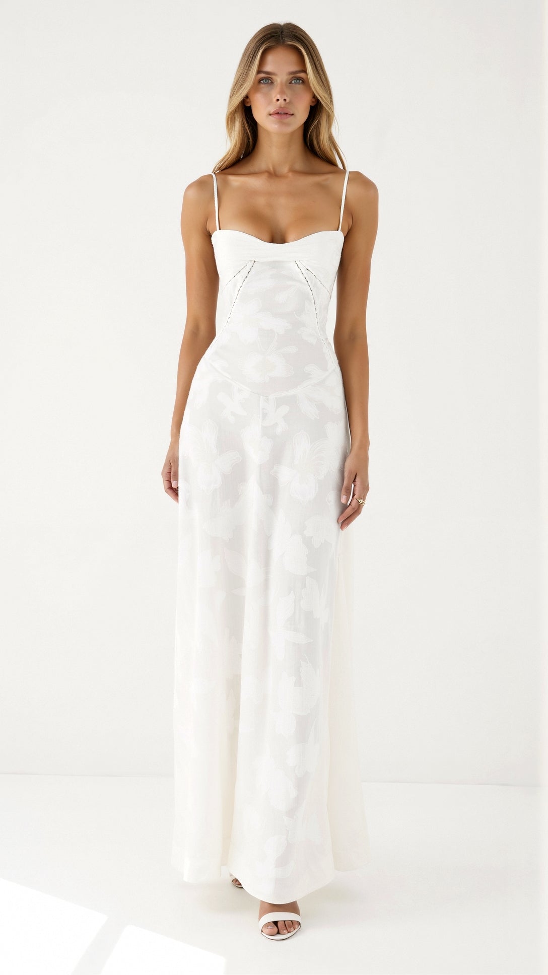 Thalia embroidered floral maxi dress 4