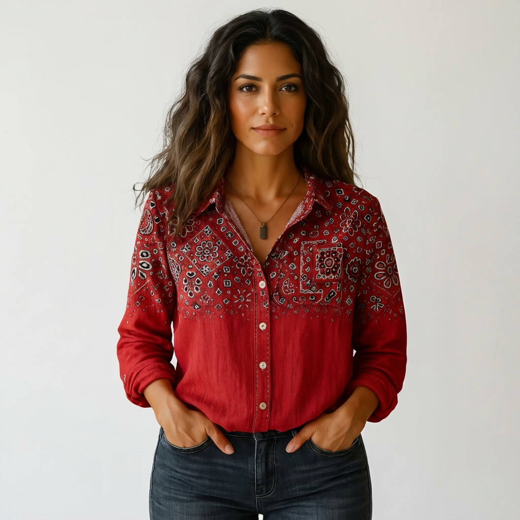Gemma botanical print shirt 1