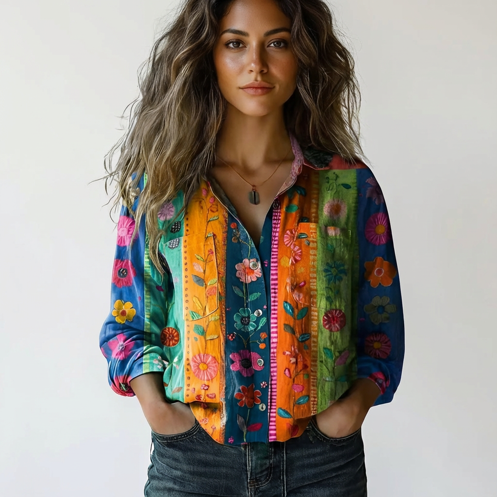 Gemma botanical print shirt 5
