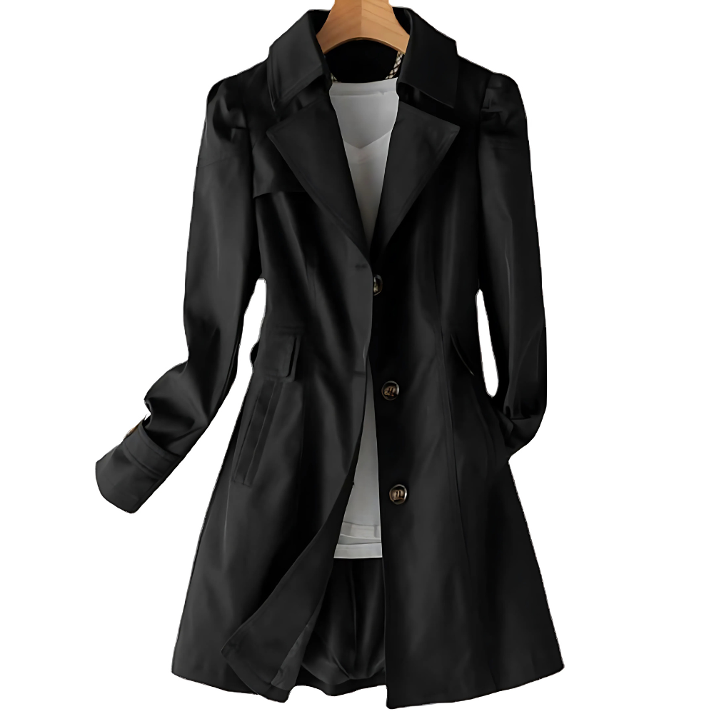 Rosamund water-resistant mid-season trench coat 1