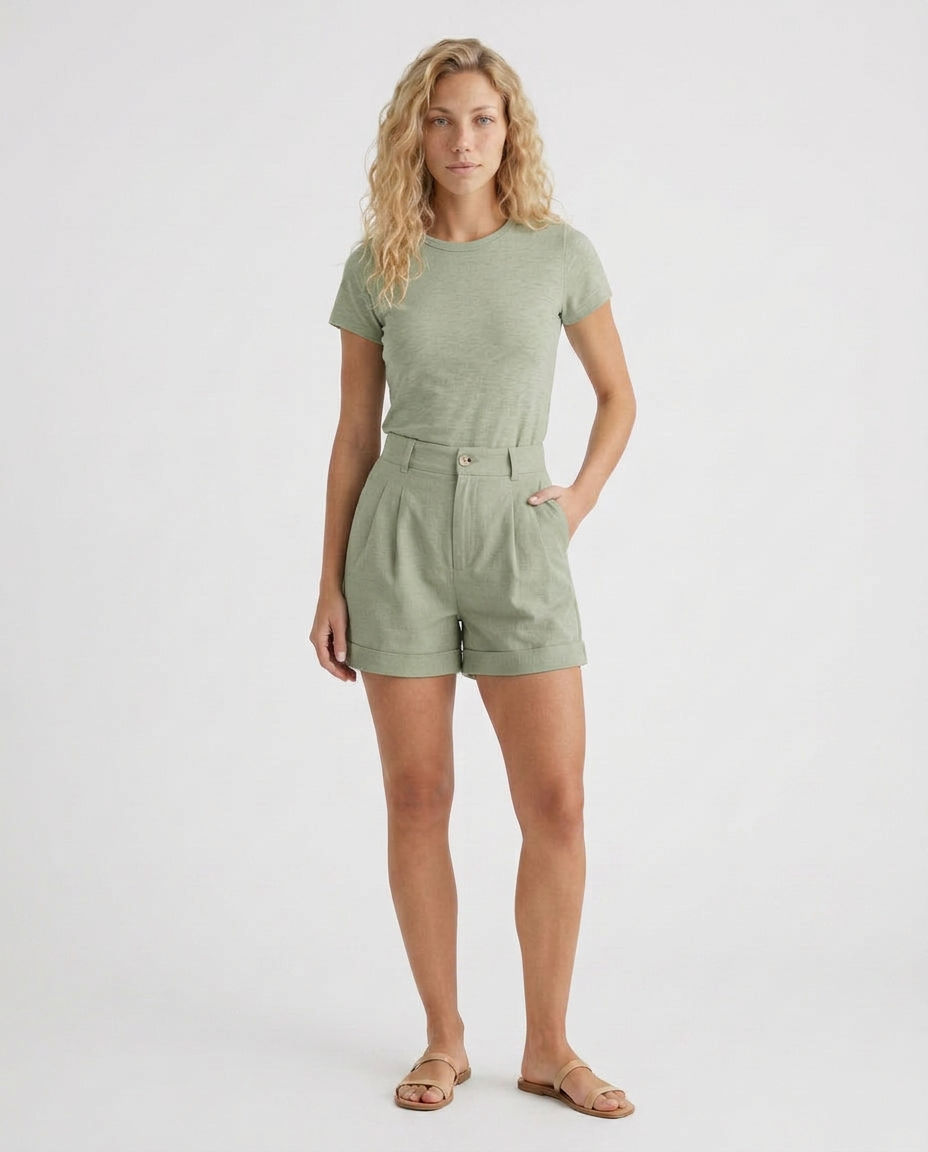 Sienna high waist wide leg shorts 4
